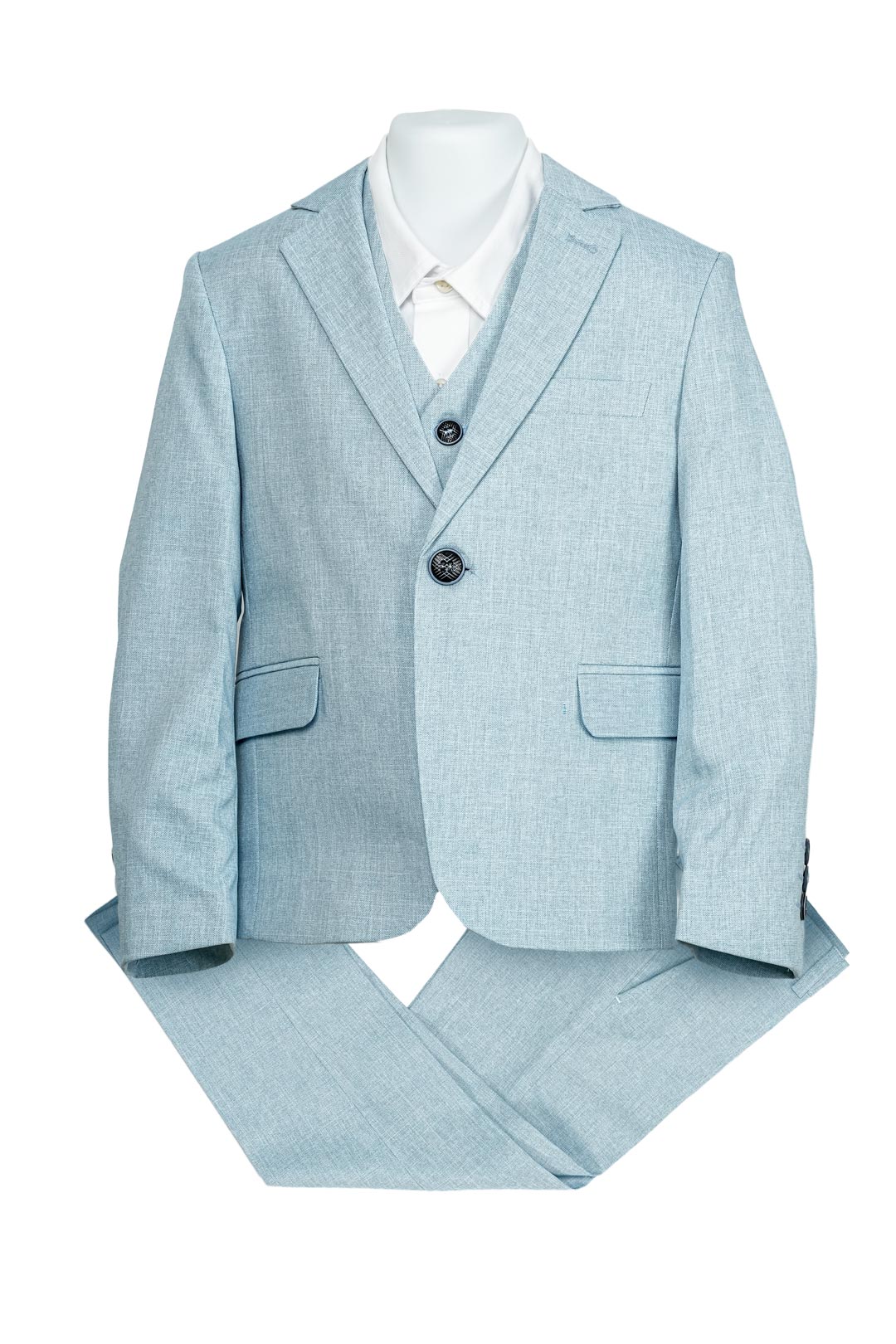 LIGHT BLUE LINEN SUIT