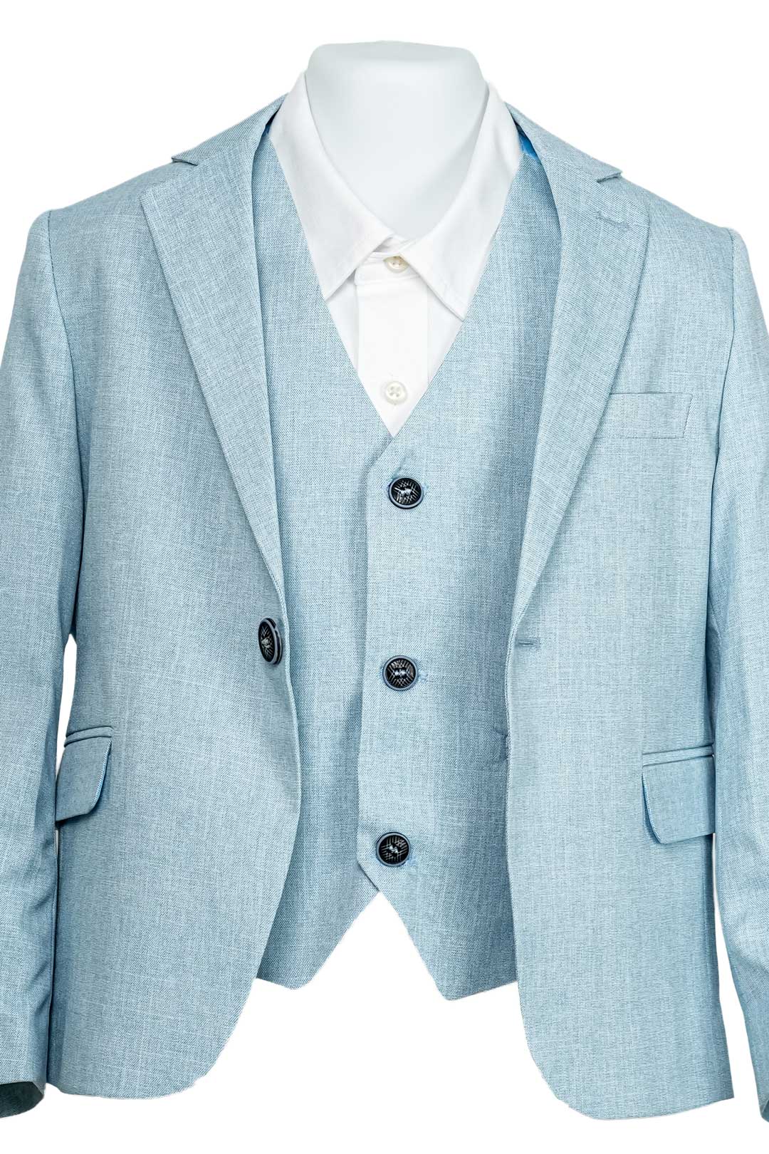 LIGHT BLUE LINEN SUIT