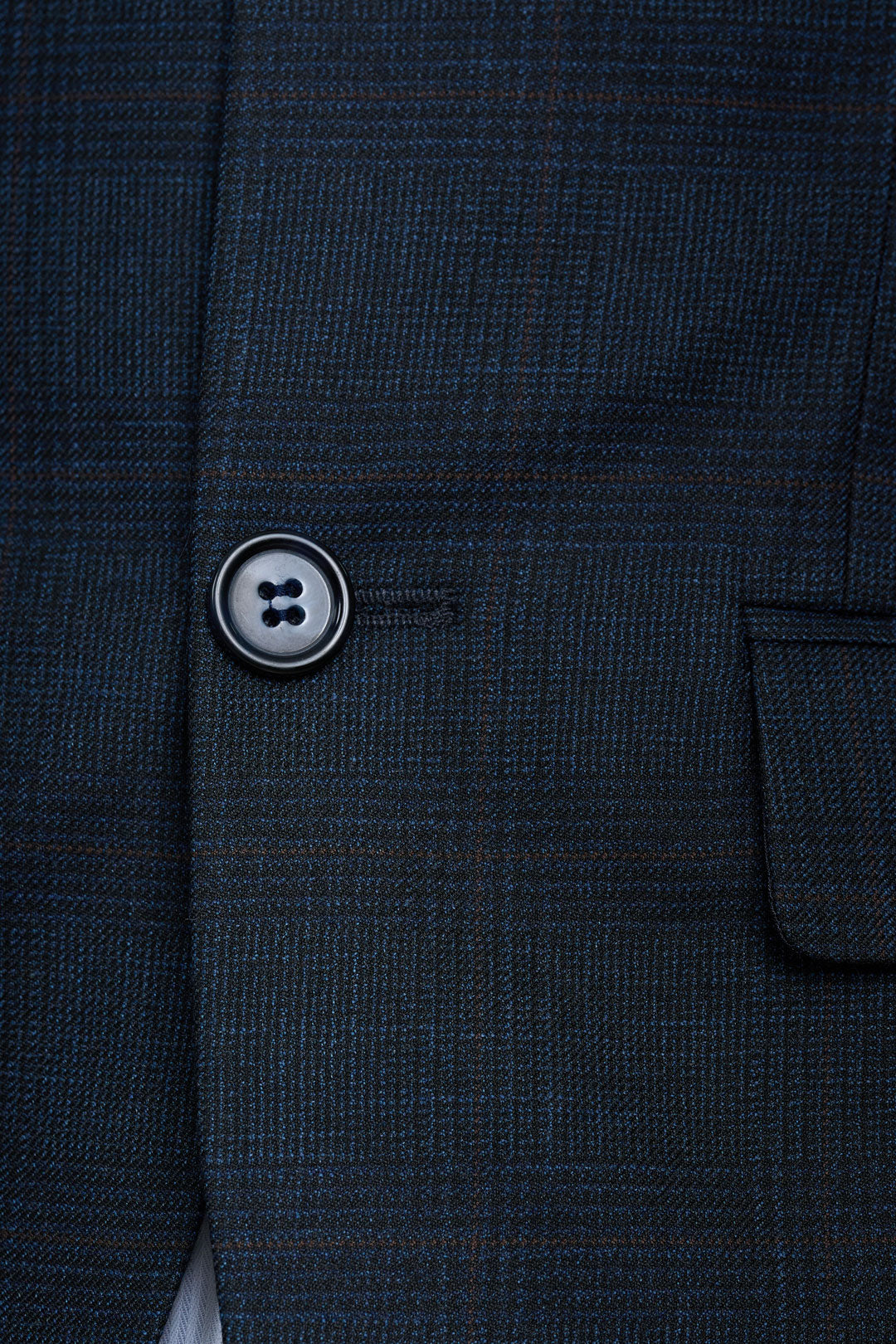 Navy & Terracota Check Suit