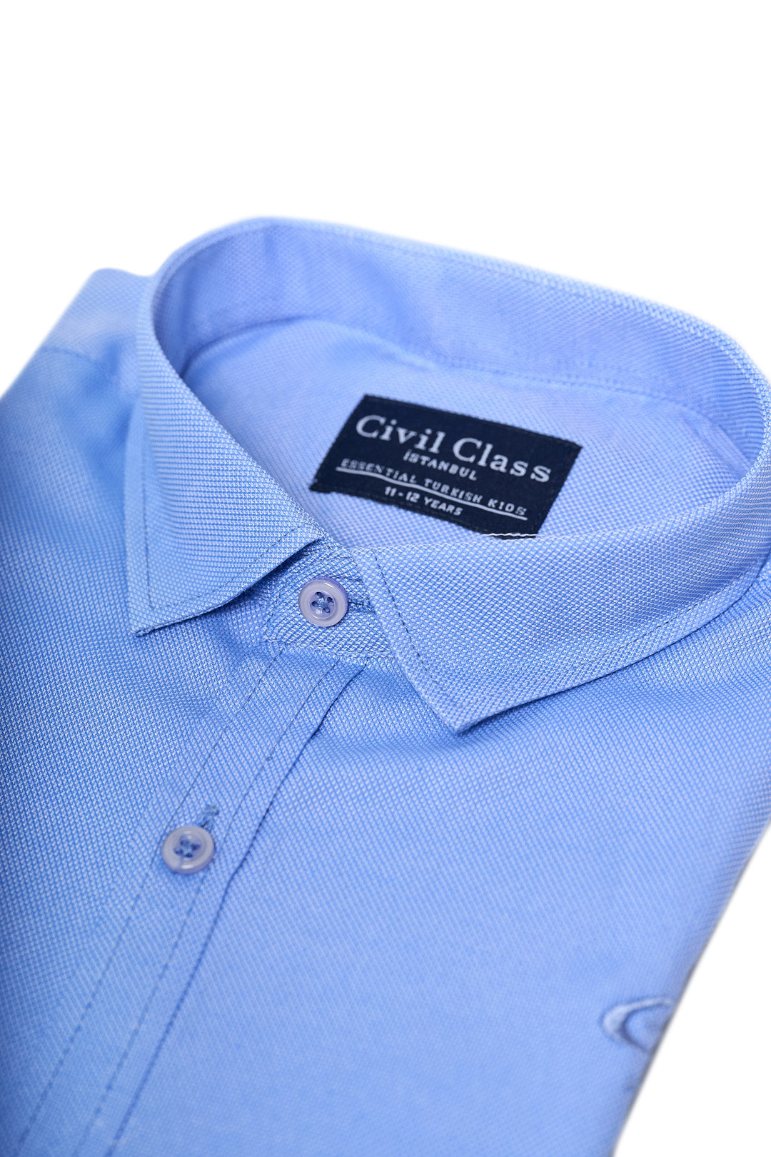 Light Blue Piqué Kids Shirt