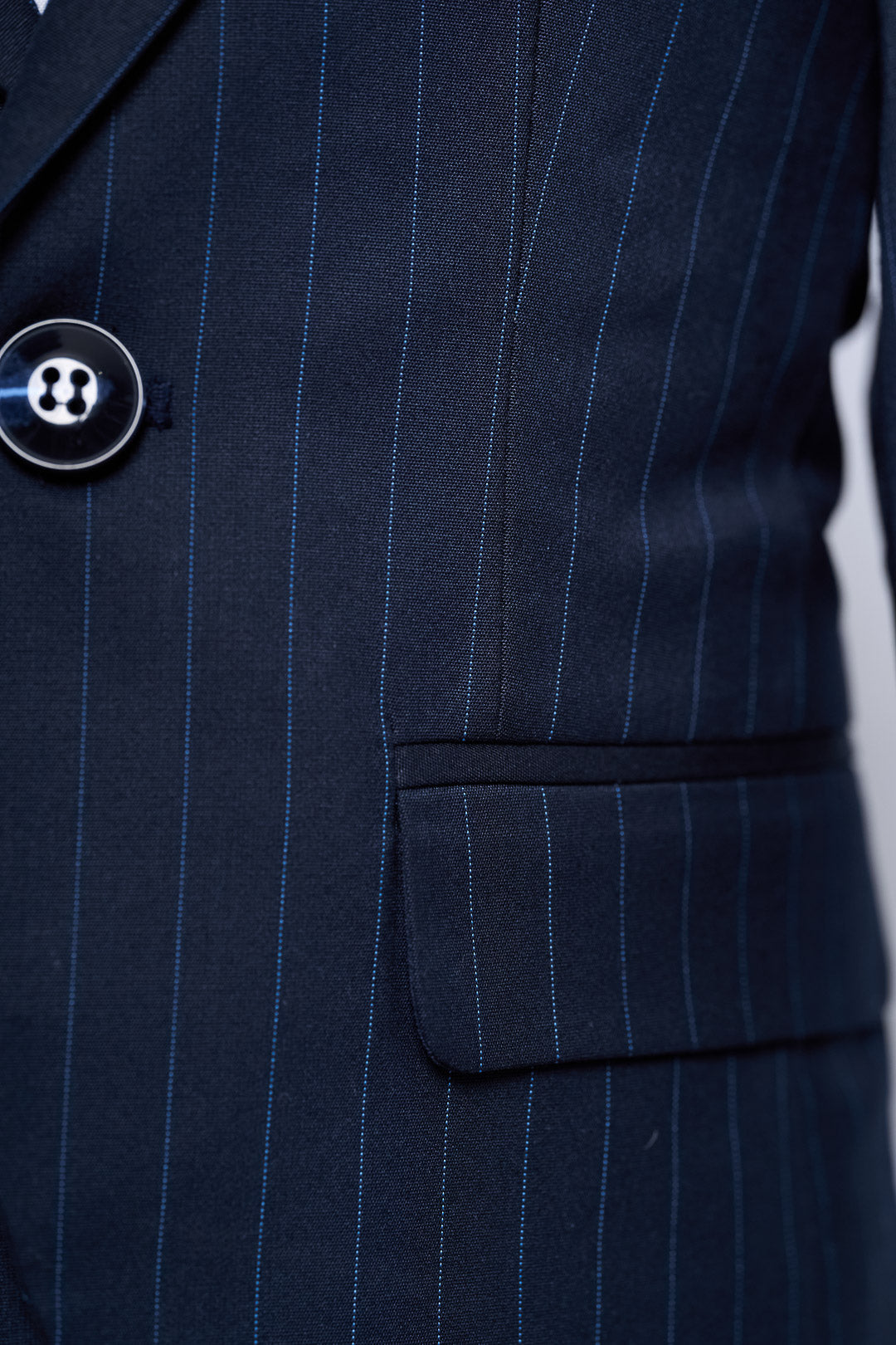 Navy Blue Stipe Suit