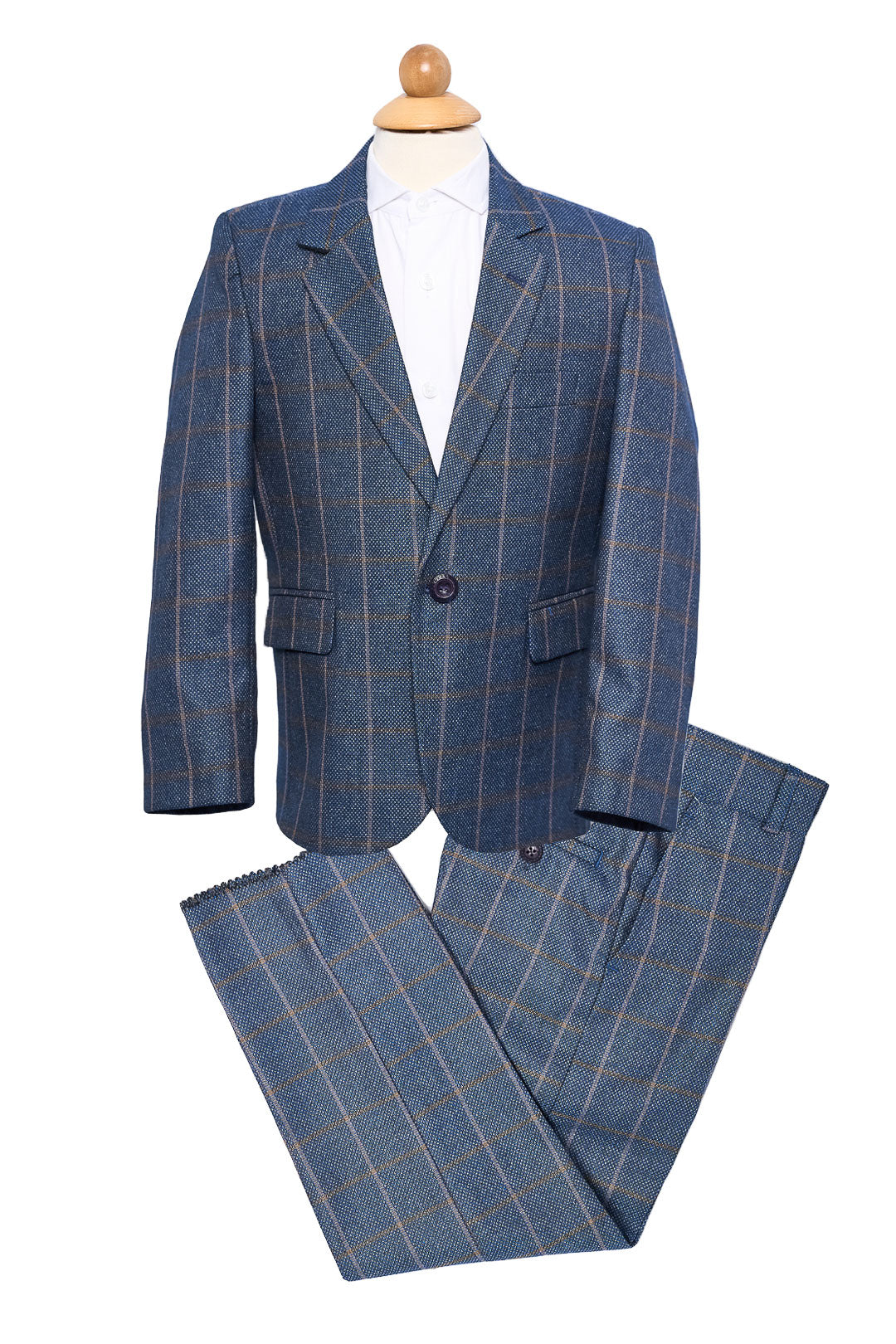Terracota Navy Squares Suit
