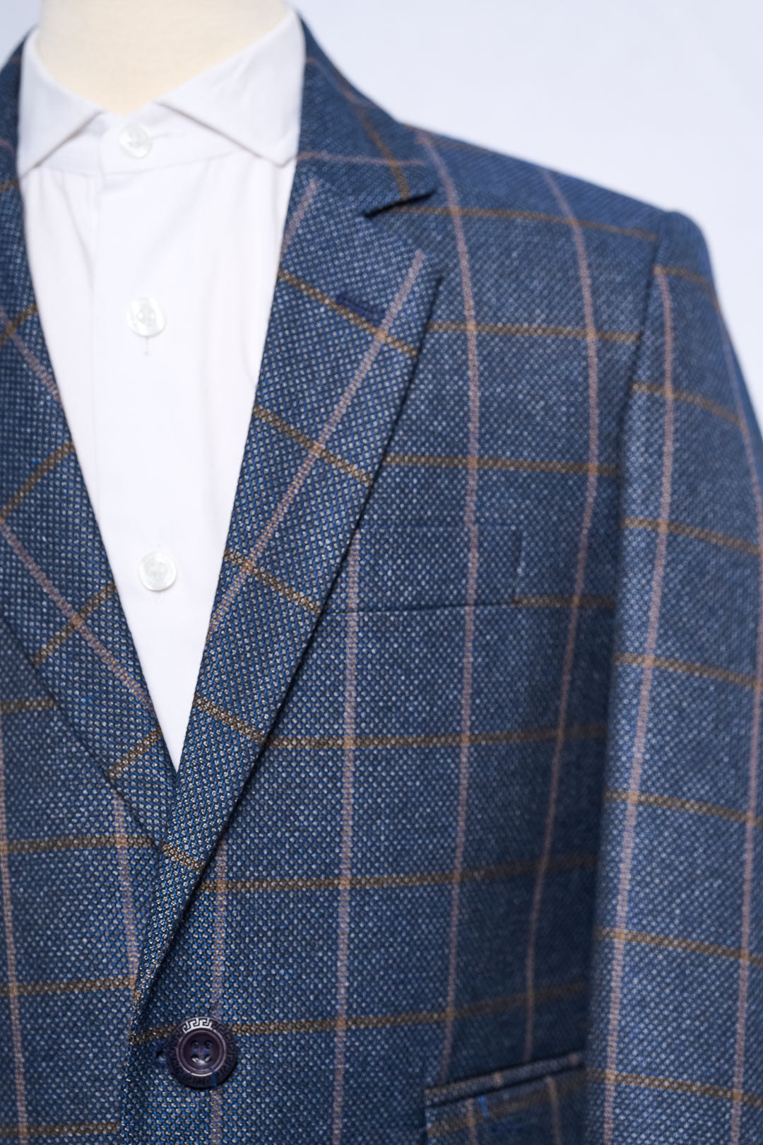 Terracota Navy Squares Suit