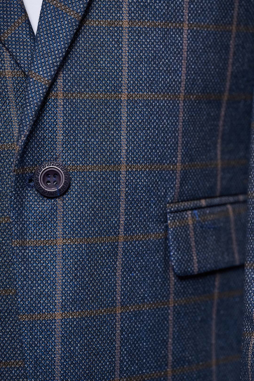 Terracota Navy Squares Suit