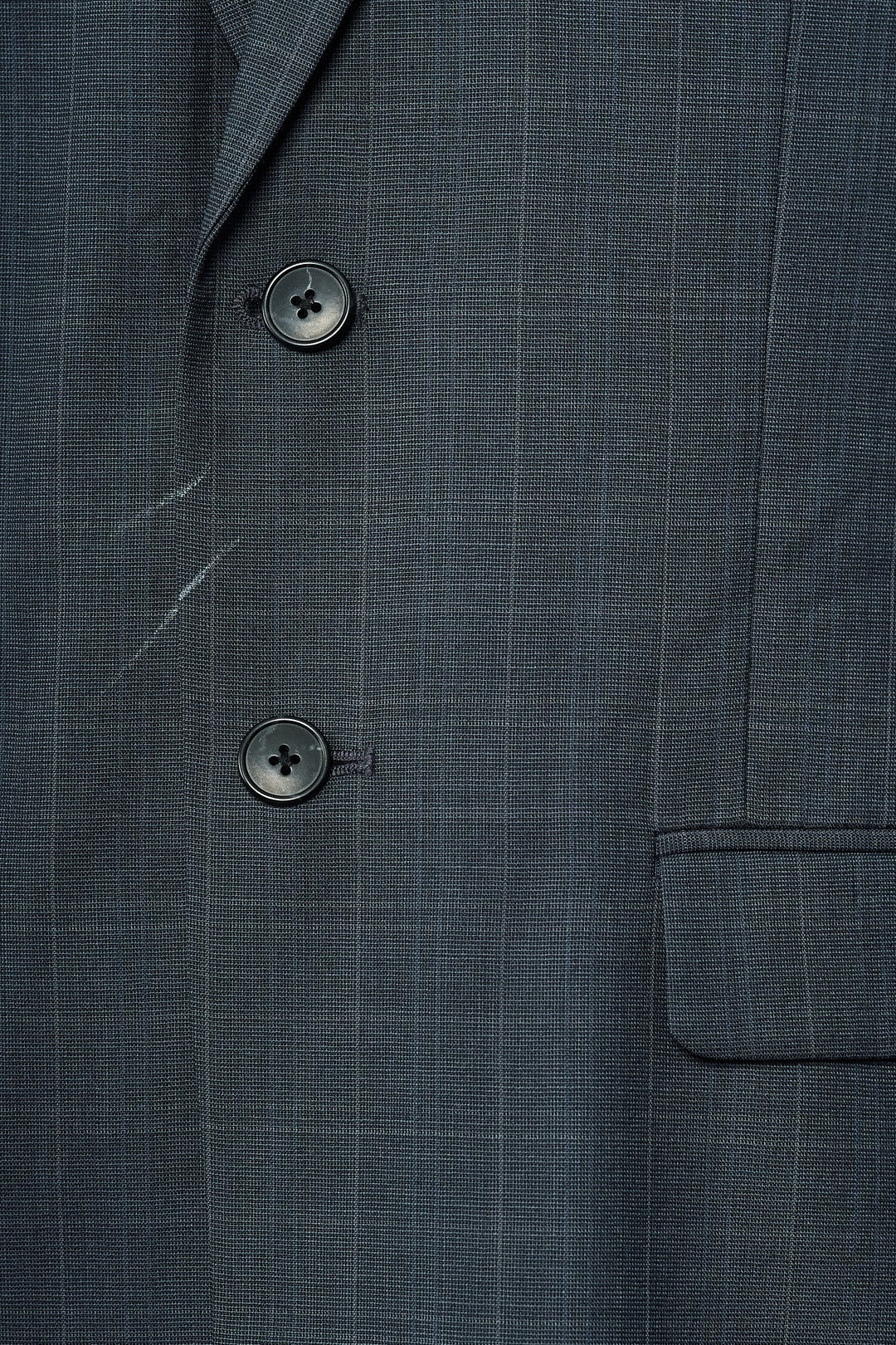 Gray Squares Wool Suit