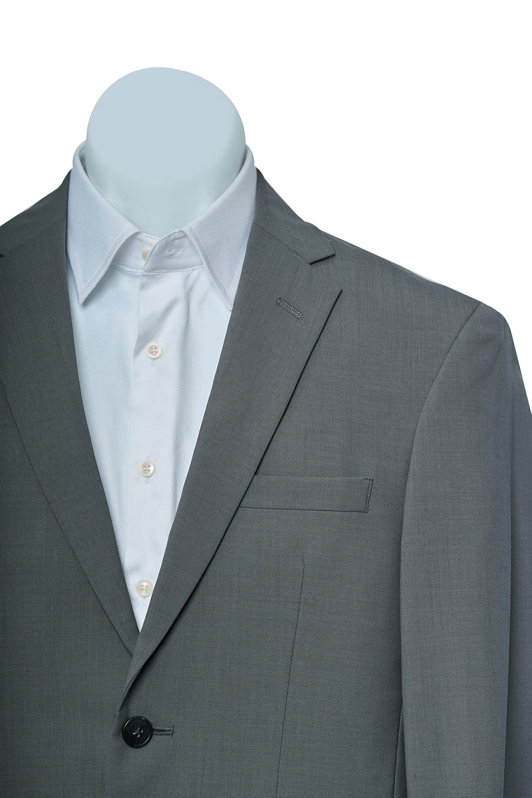 Black Button Gray Suit