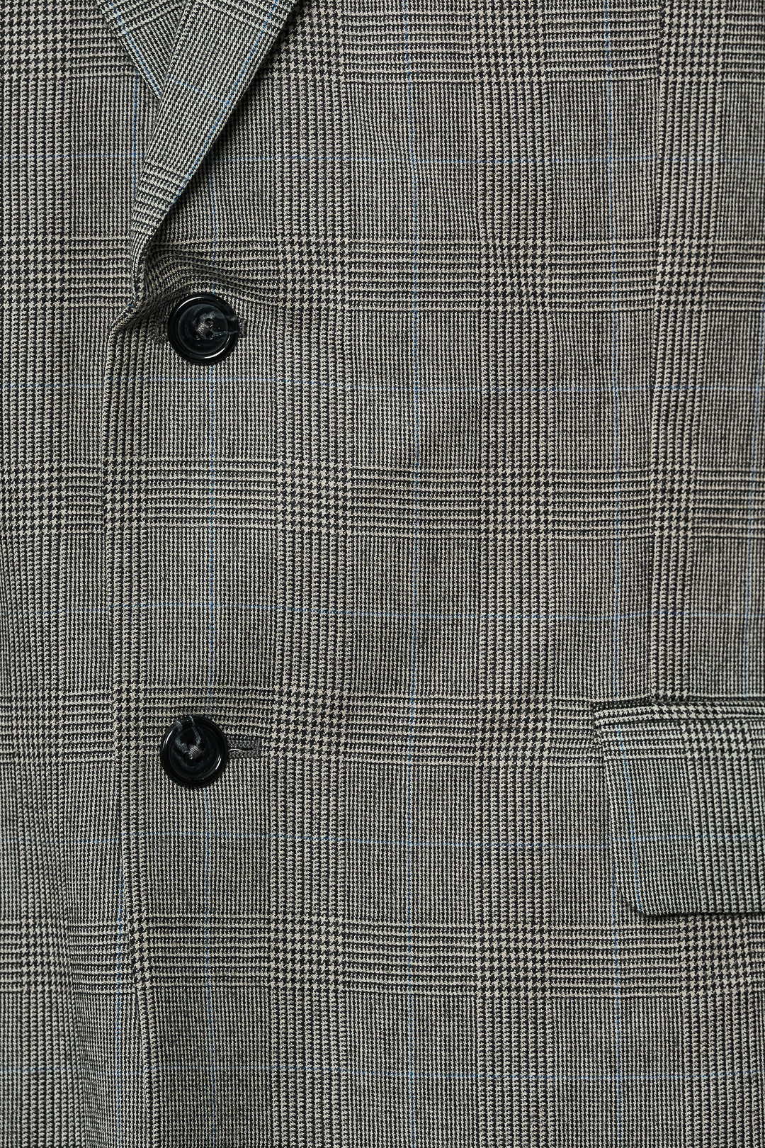 Beige Check Wool Suit