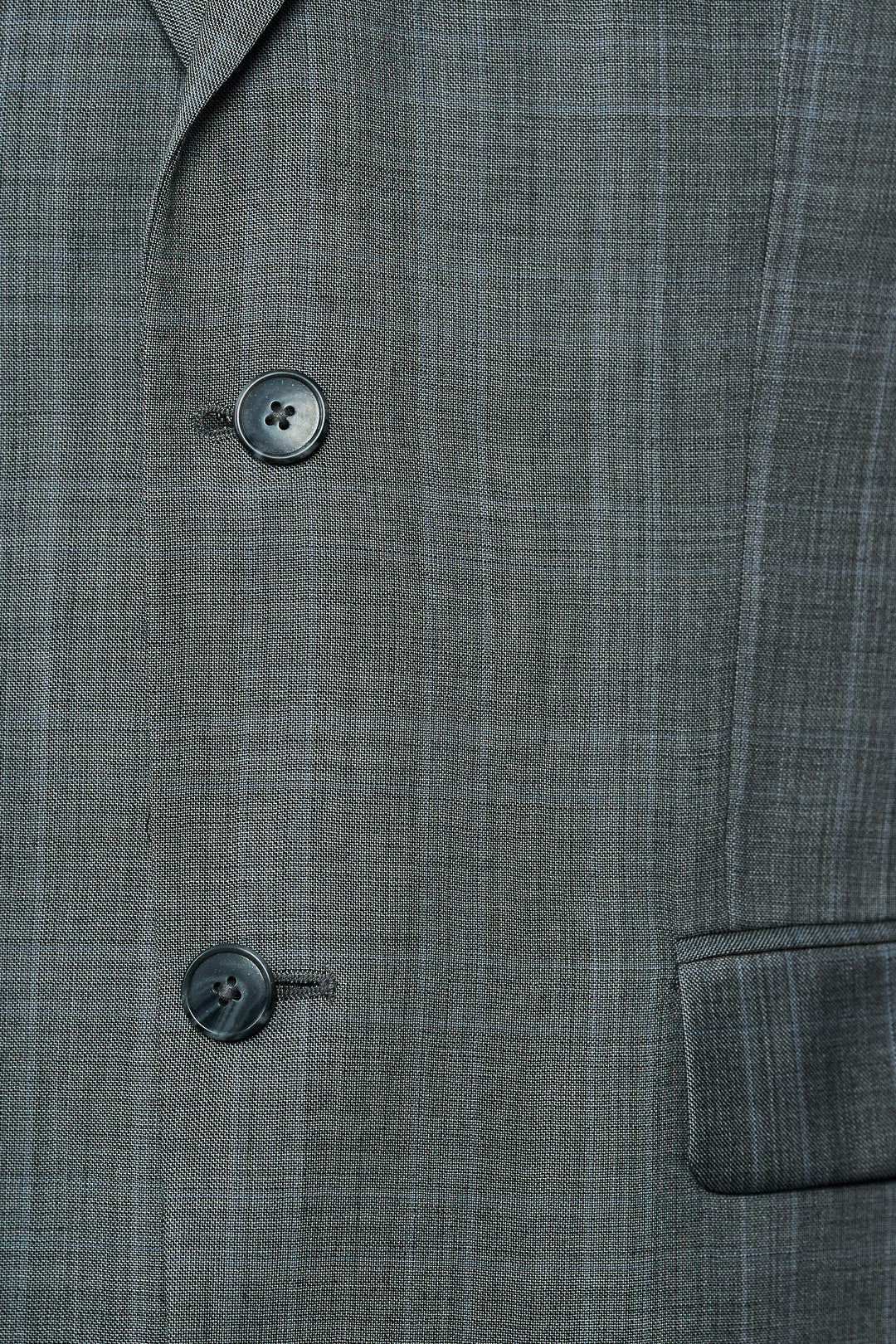 Gray & Light Blue Check Suit