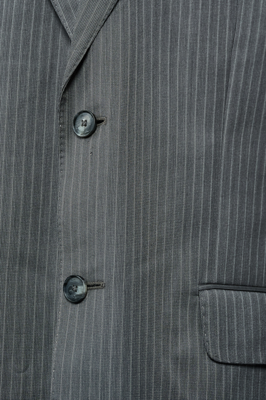 Gray Pinstripe Wool Suit