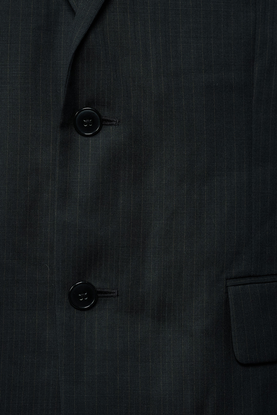 Black Pinstripe Wool Suit