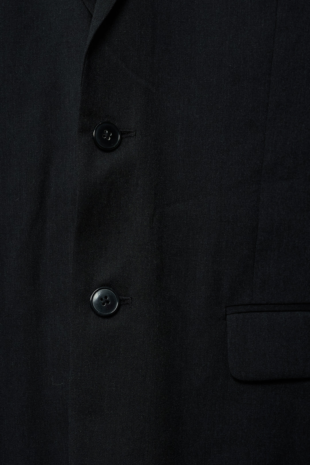 Textured Black Wool Suit