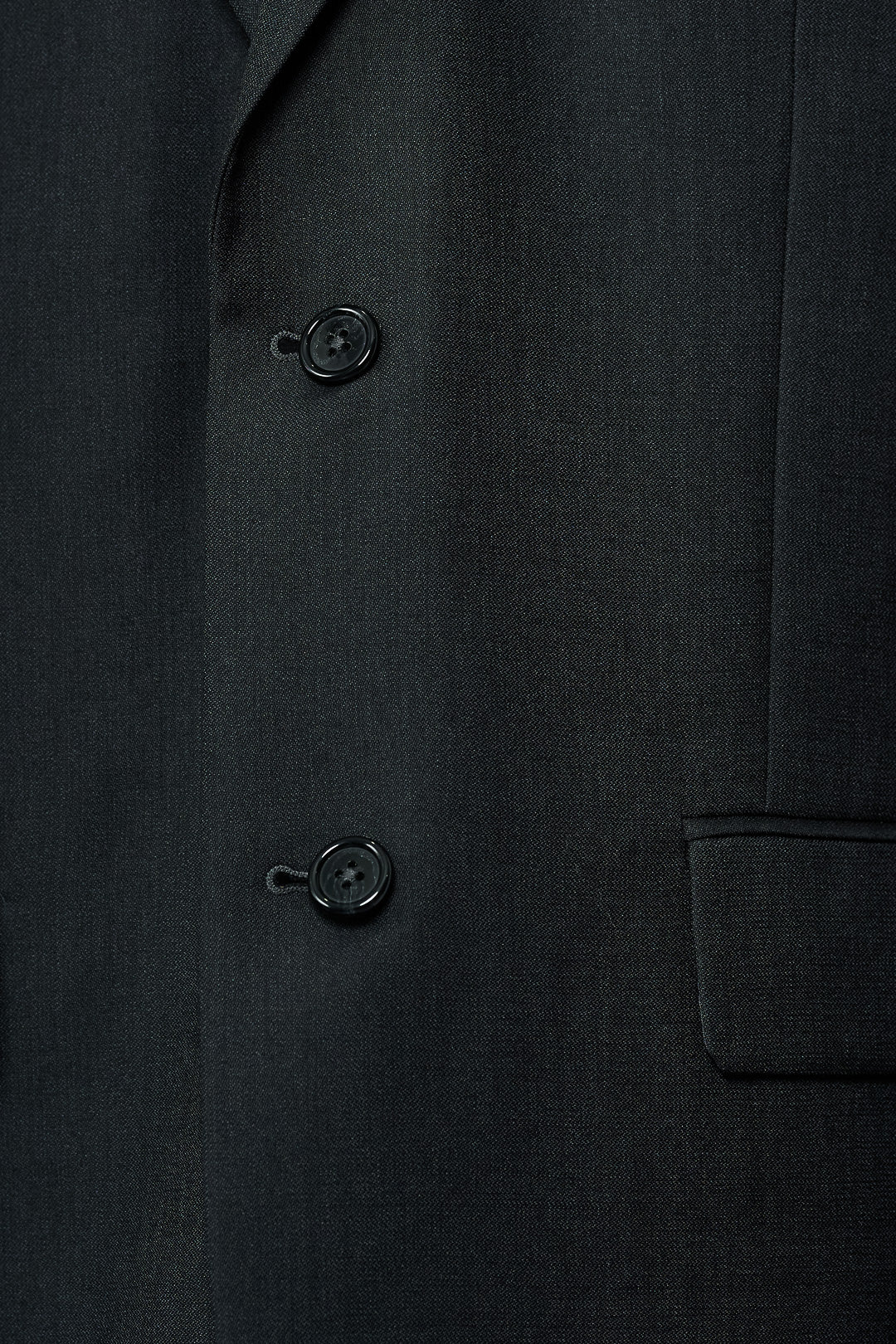 Pure Black Wool Suit