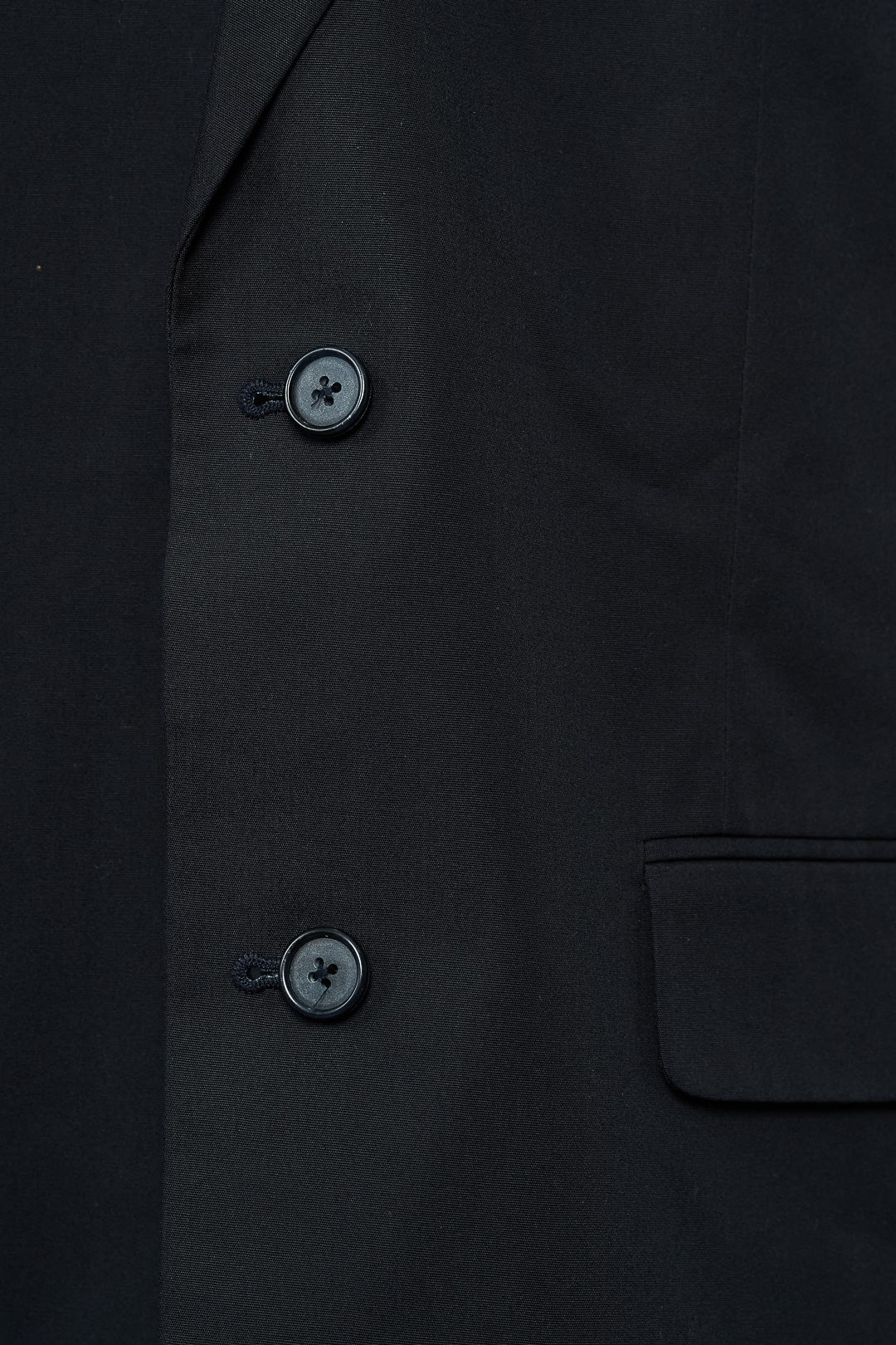 Plain Black Wool Suit