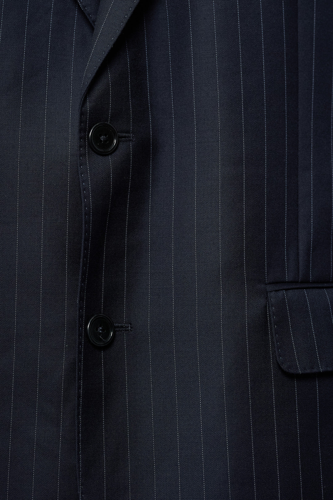 Pinstripe Navy Wool Suit