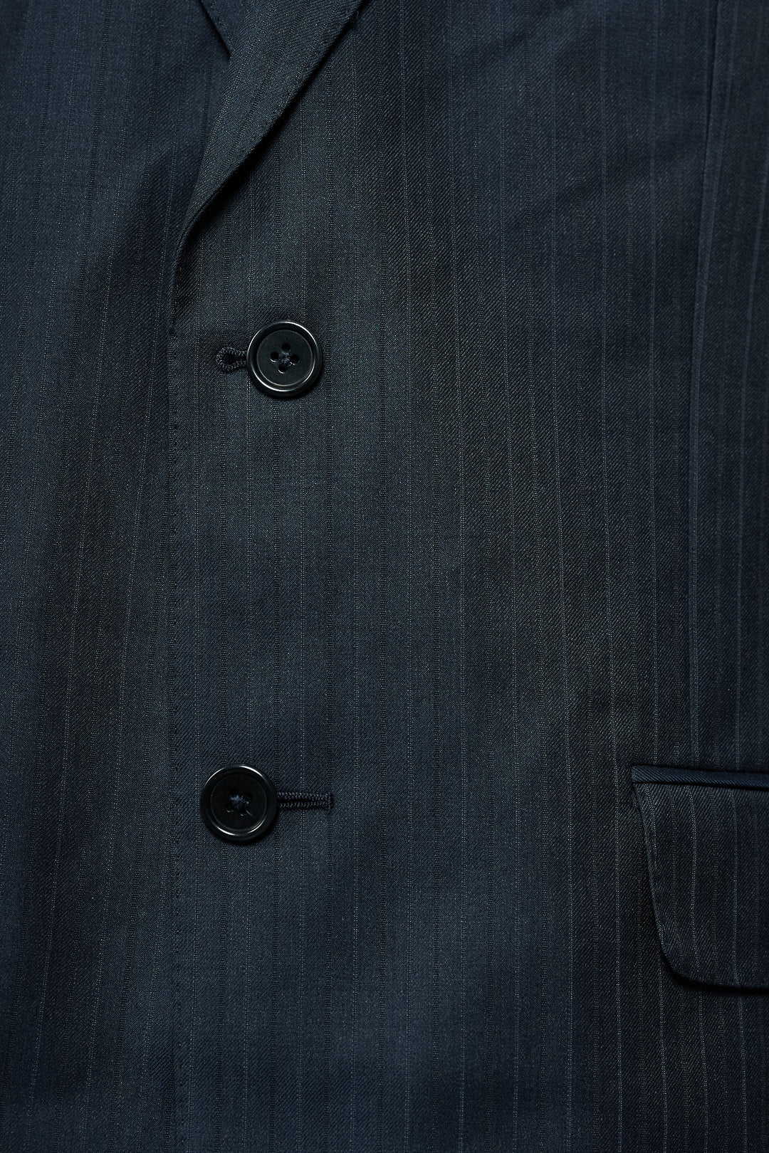Navy Pinstripe Wool Suit