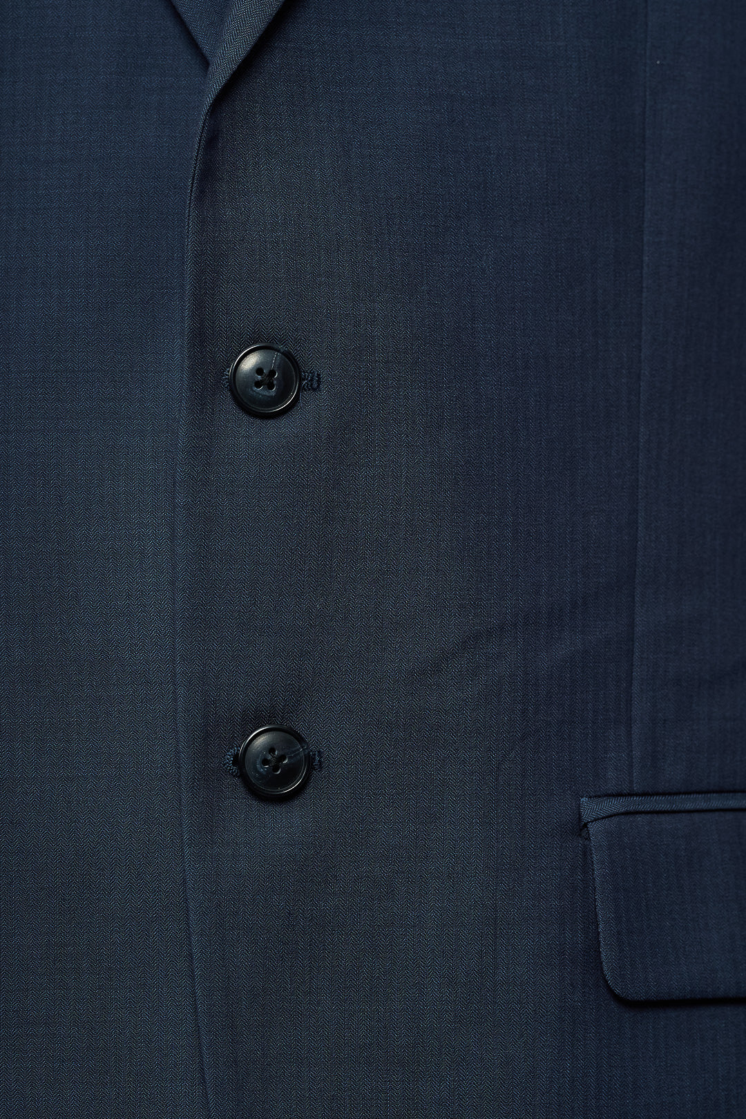 Navy Blue Plain Wool Suit