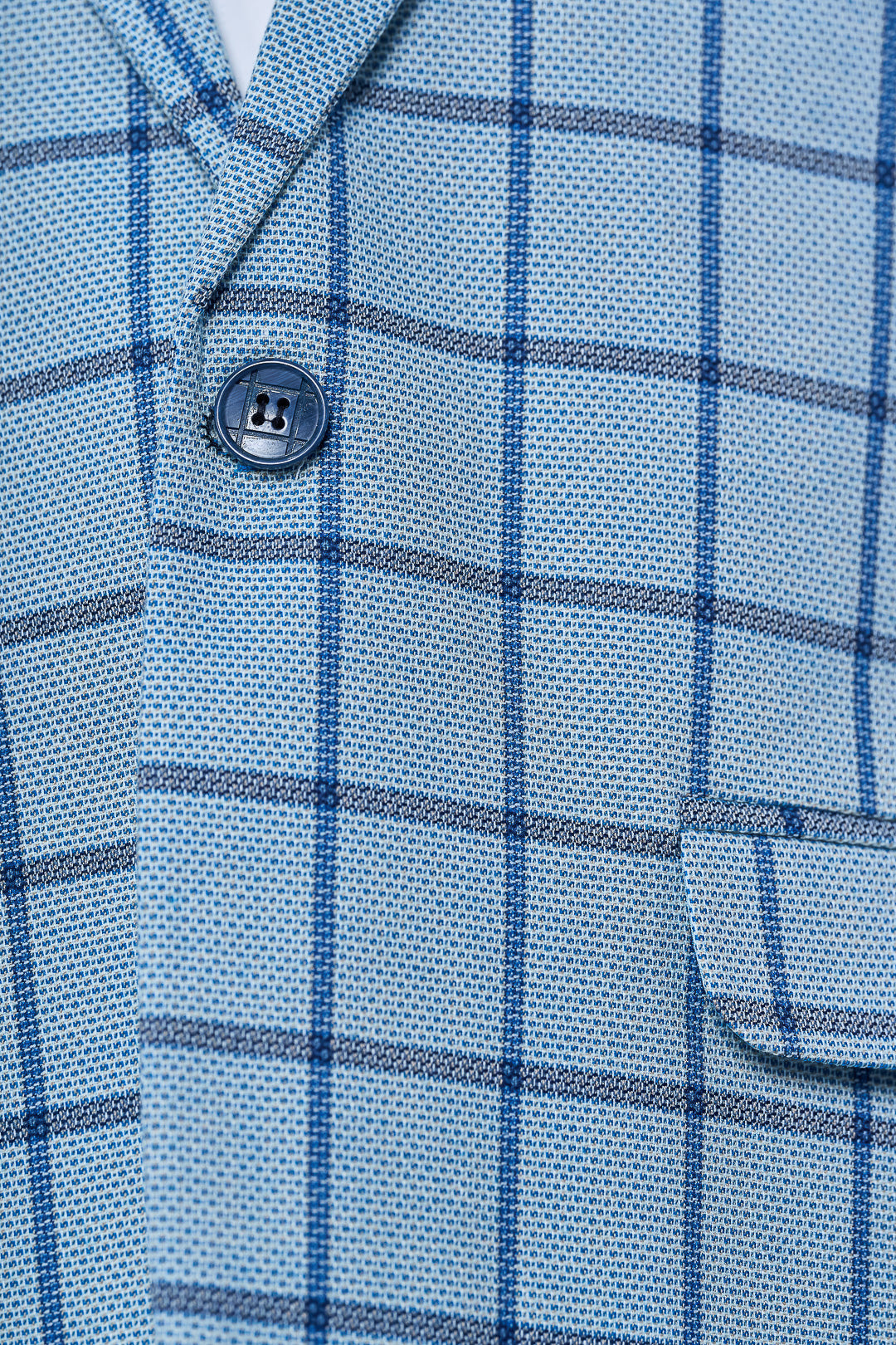 Turquoise Check Sport Jacket & Pant Set