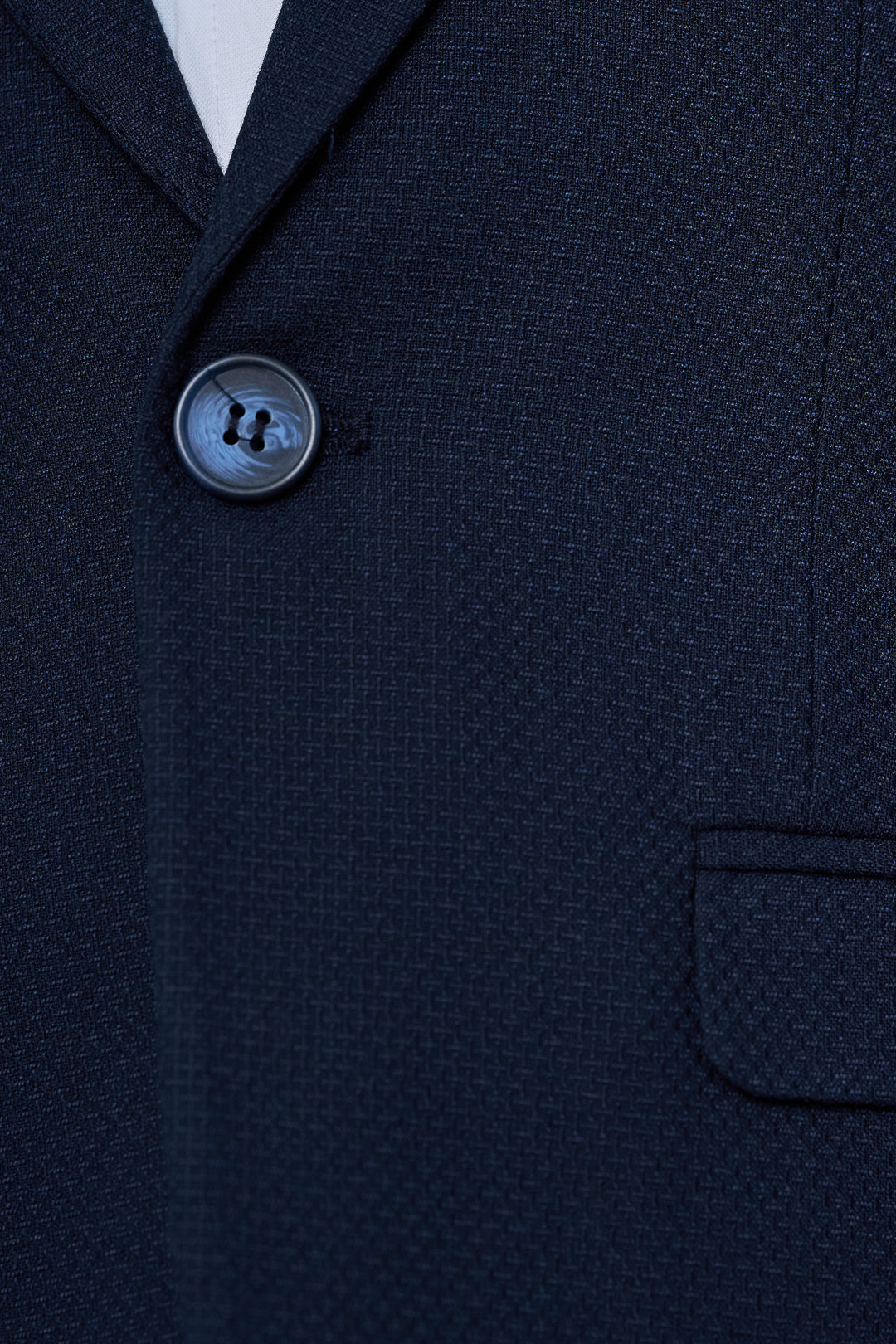 Piqué Patterned Navy Suit