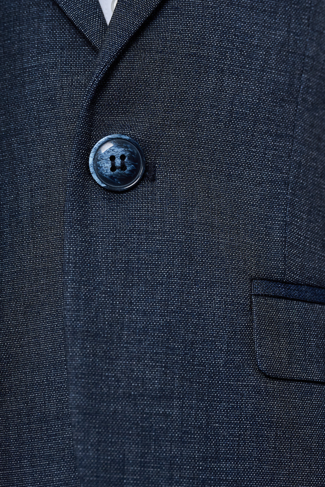 Navy Denim Textured Suit