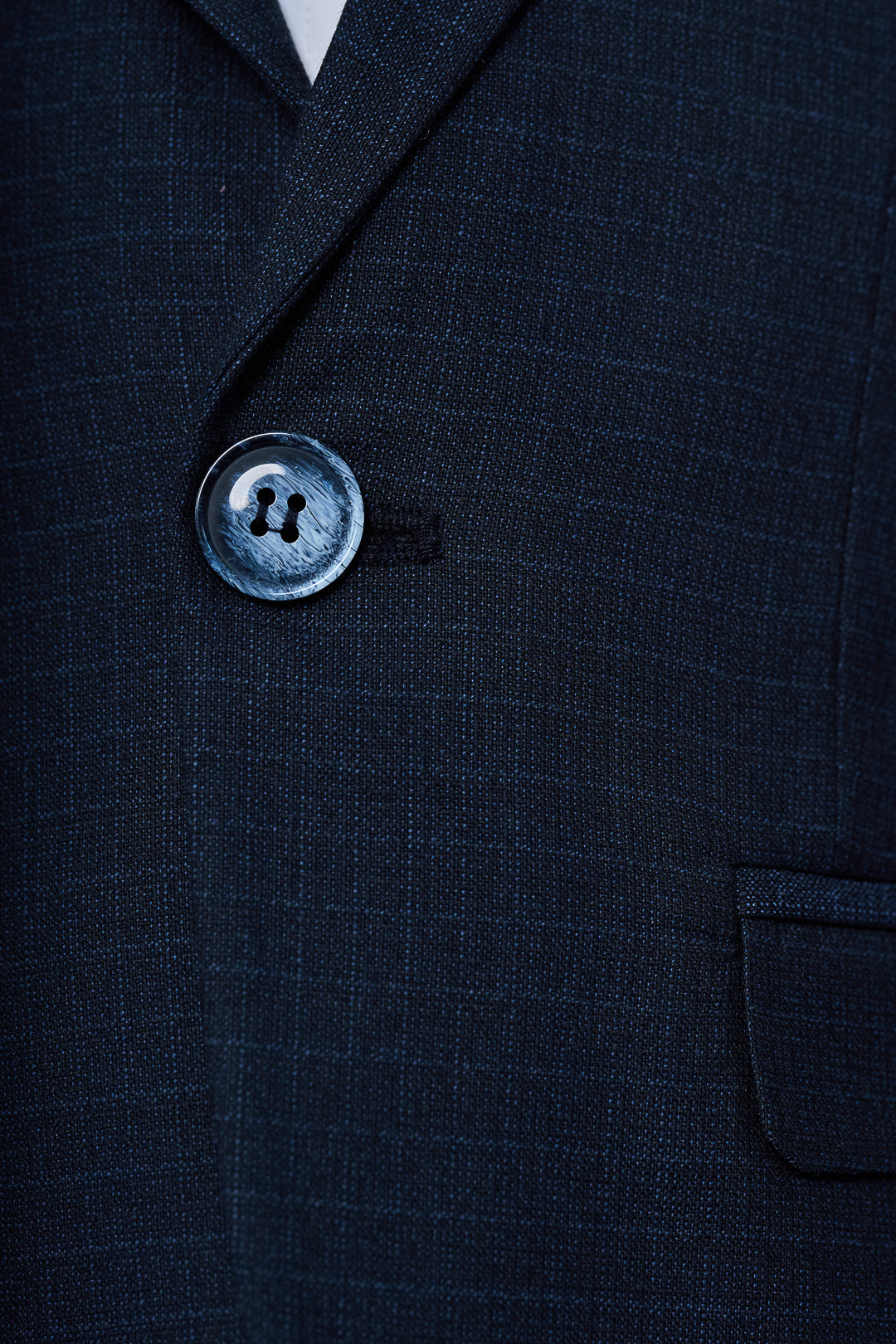 Navy Check Patterned Suit