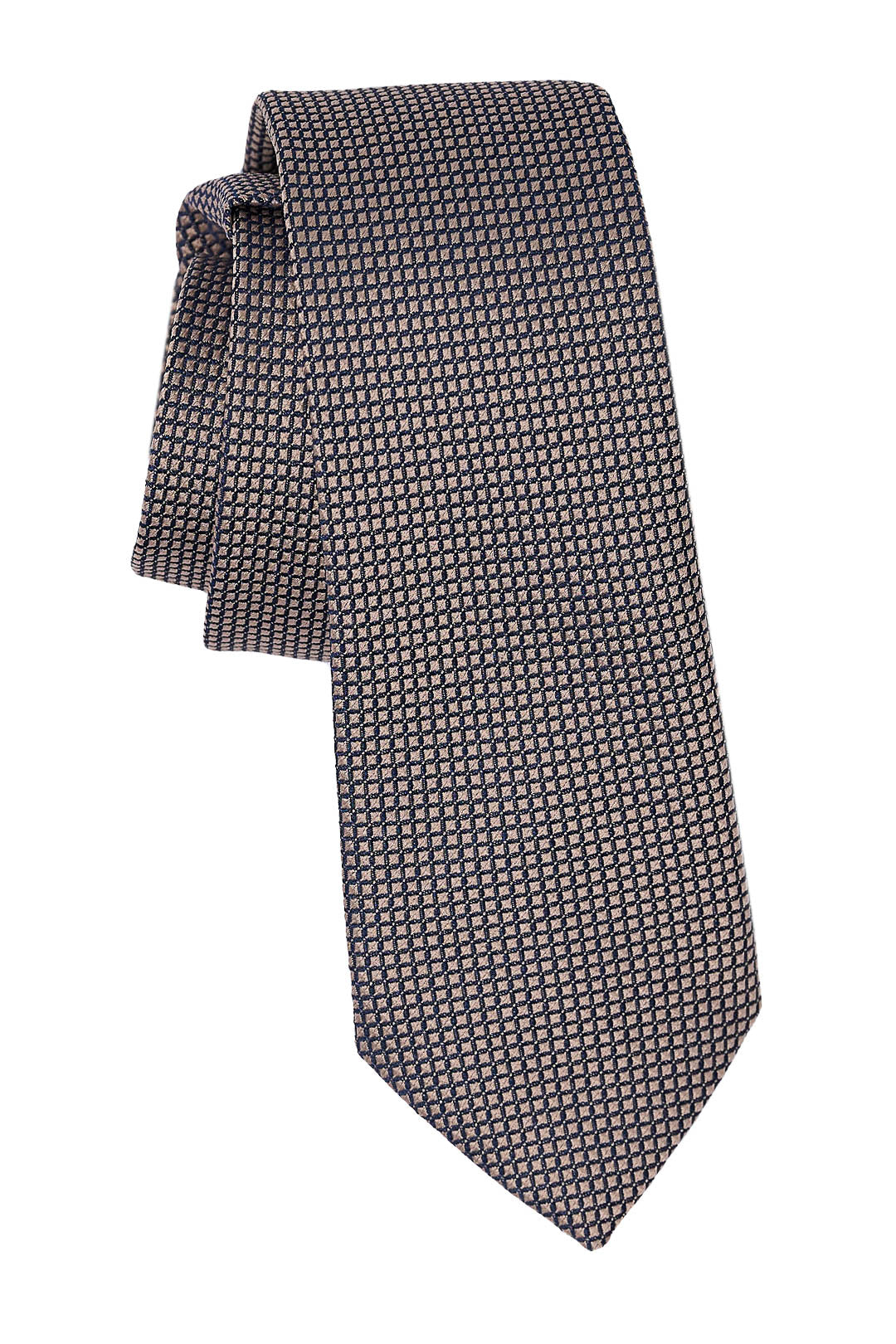 Embroidered Square Black & Gold Tie