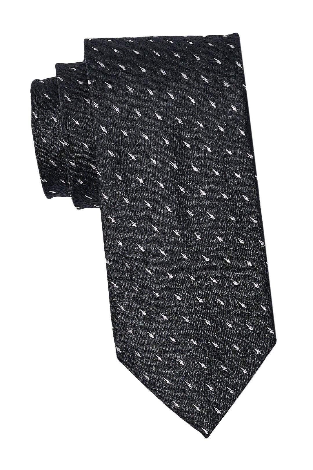 Silver Drops Black Tie