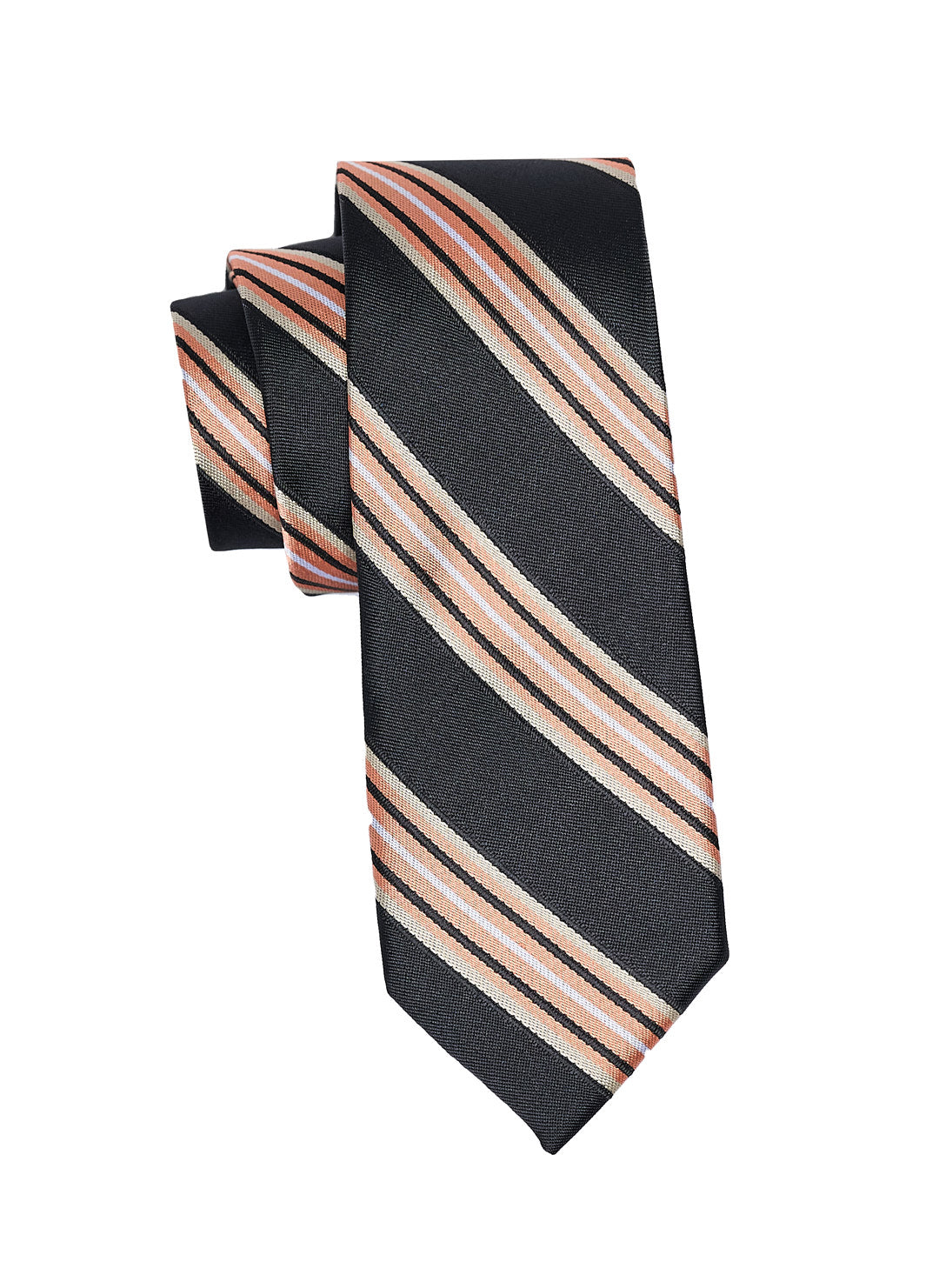 Black & Orange Rep Tie