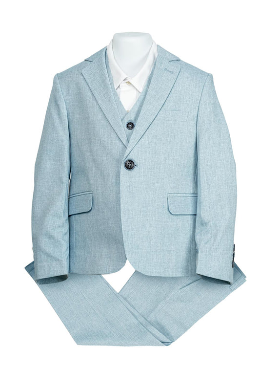 LIGHT BLUE LINEN SUIT