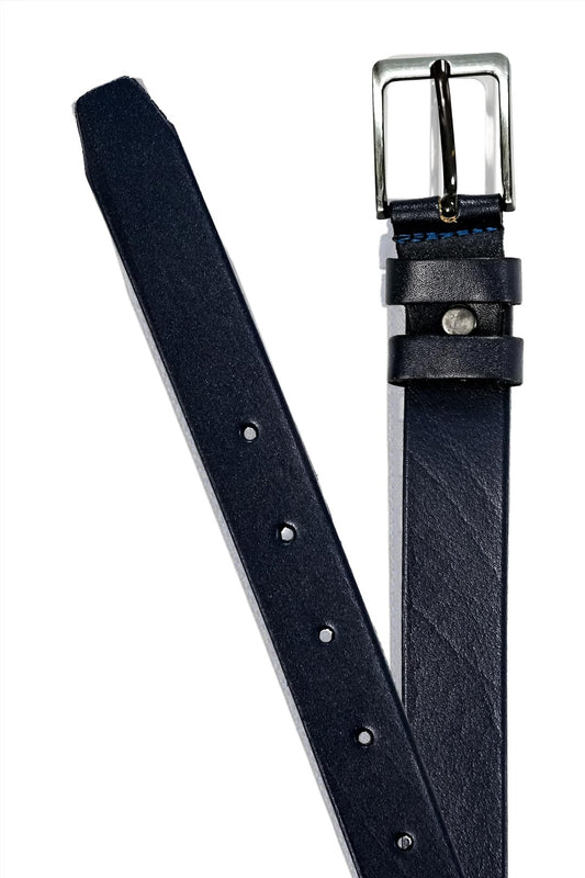 NEW Navy Leather Belt