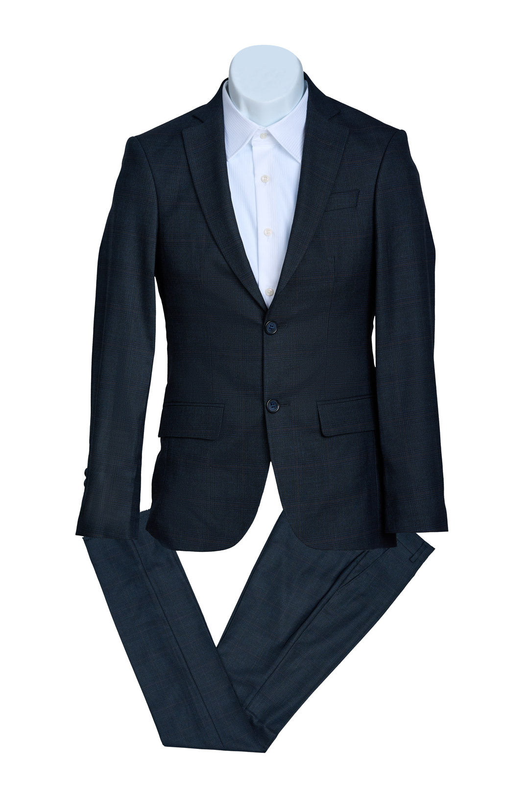 NEW Navy & Terracota Check Suit