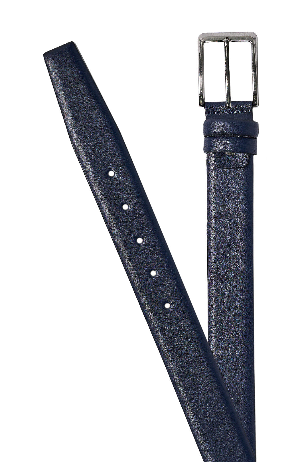 Leather Navy Blue Belt