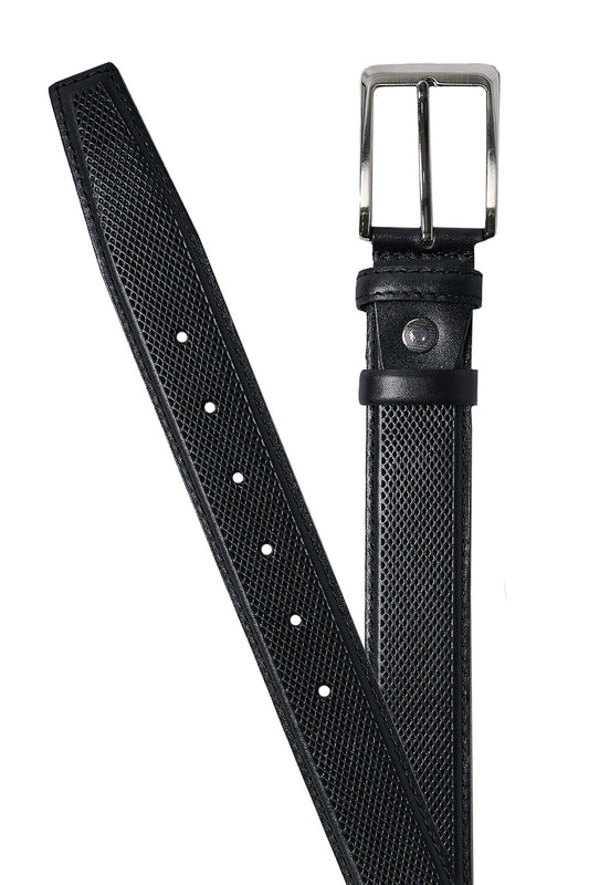 Little Squares Pattern Leather Belt