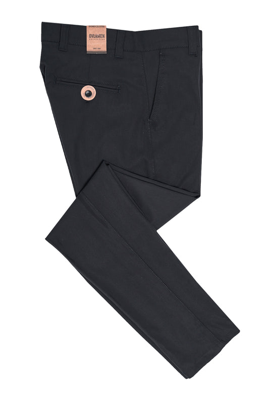 Silk Black Chino Pants