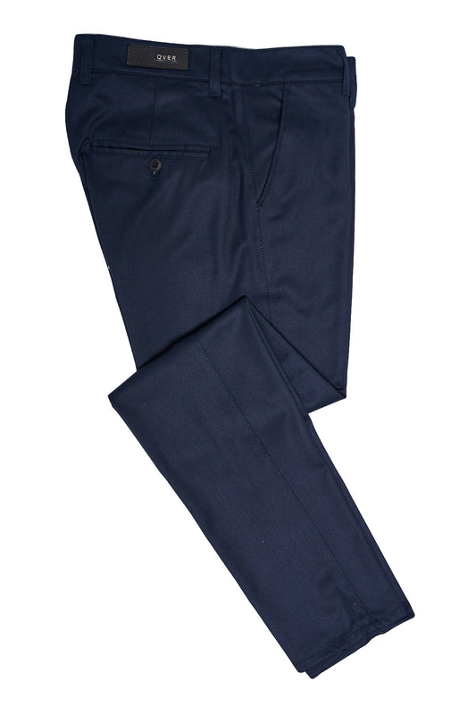 Textured Piquè Navy Pants