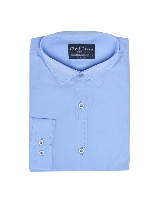 Light Blue Plain Kids Shirt