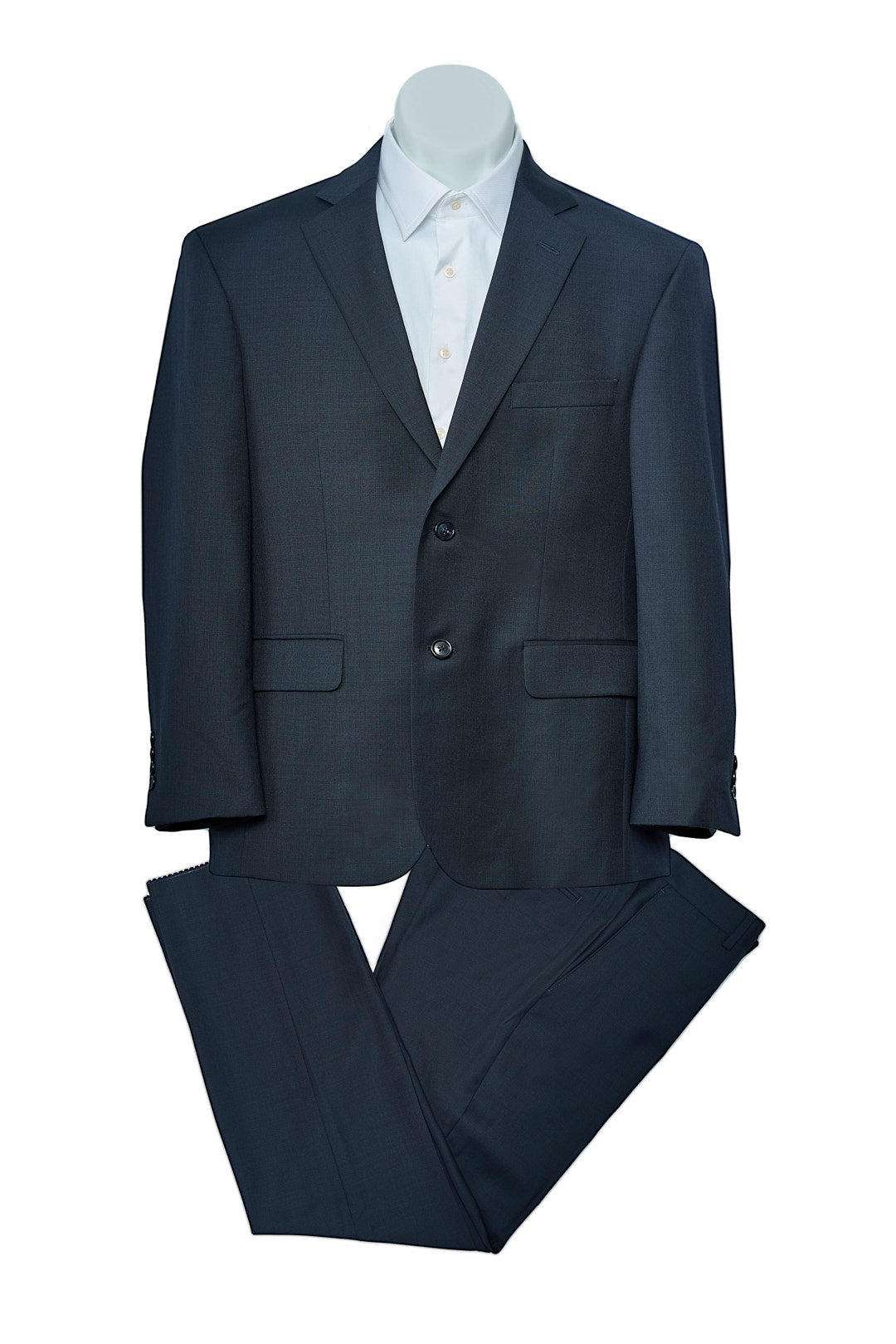 Plain Blue Wool Suit