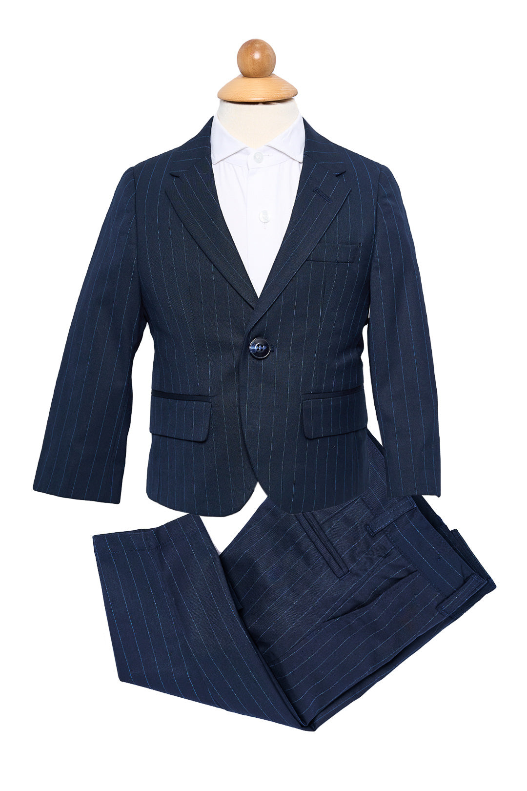 Navy Blue Stipe Suit