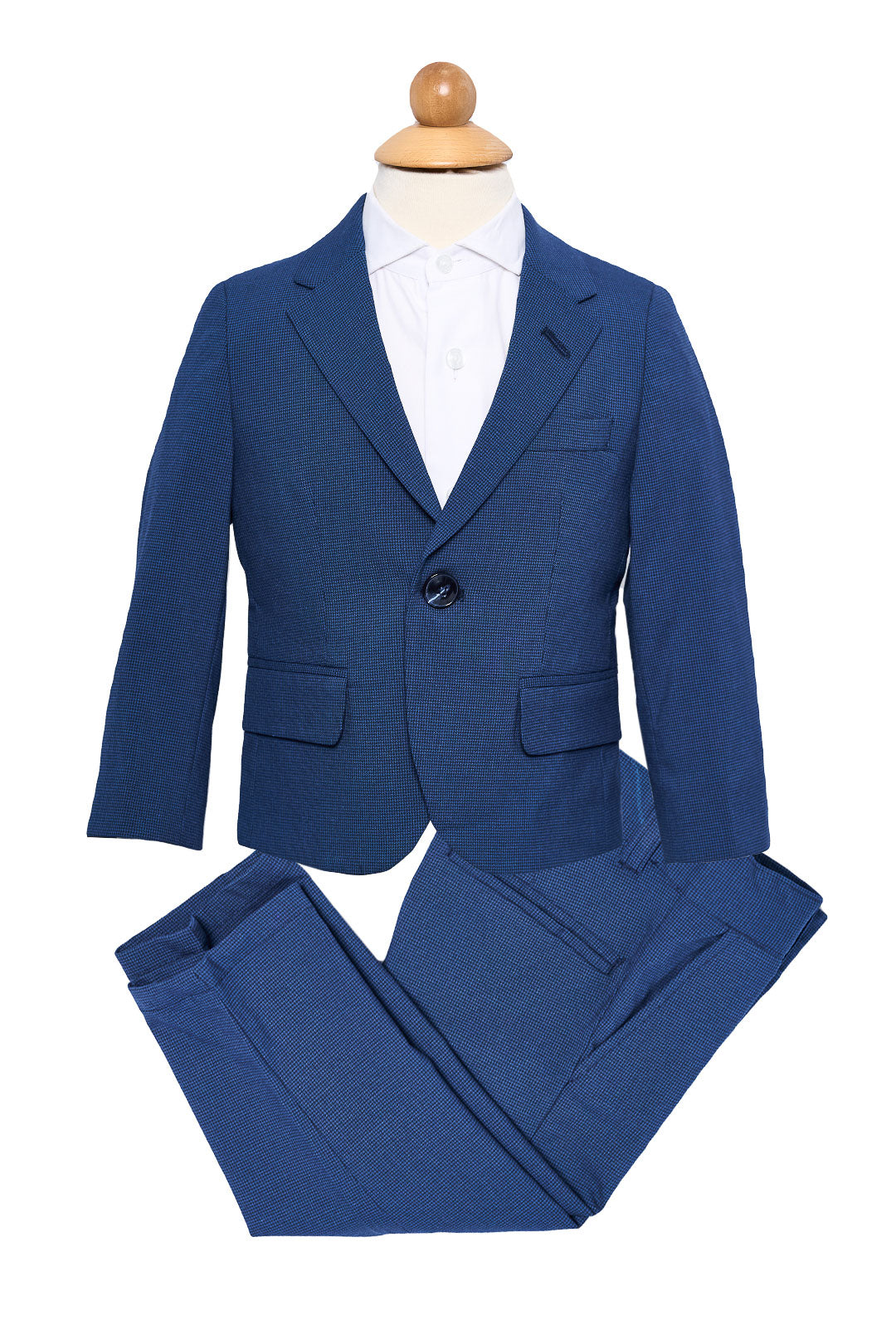 Navy Blue Piqué Suit