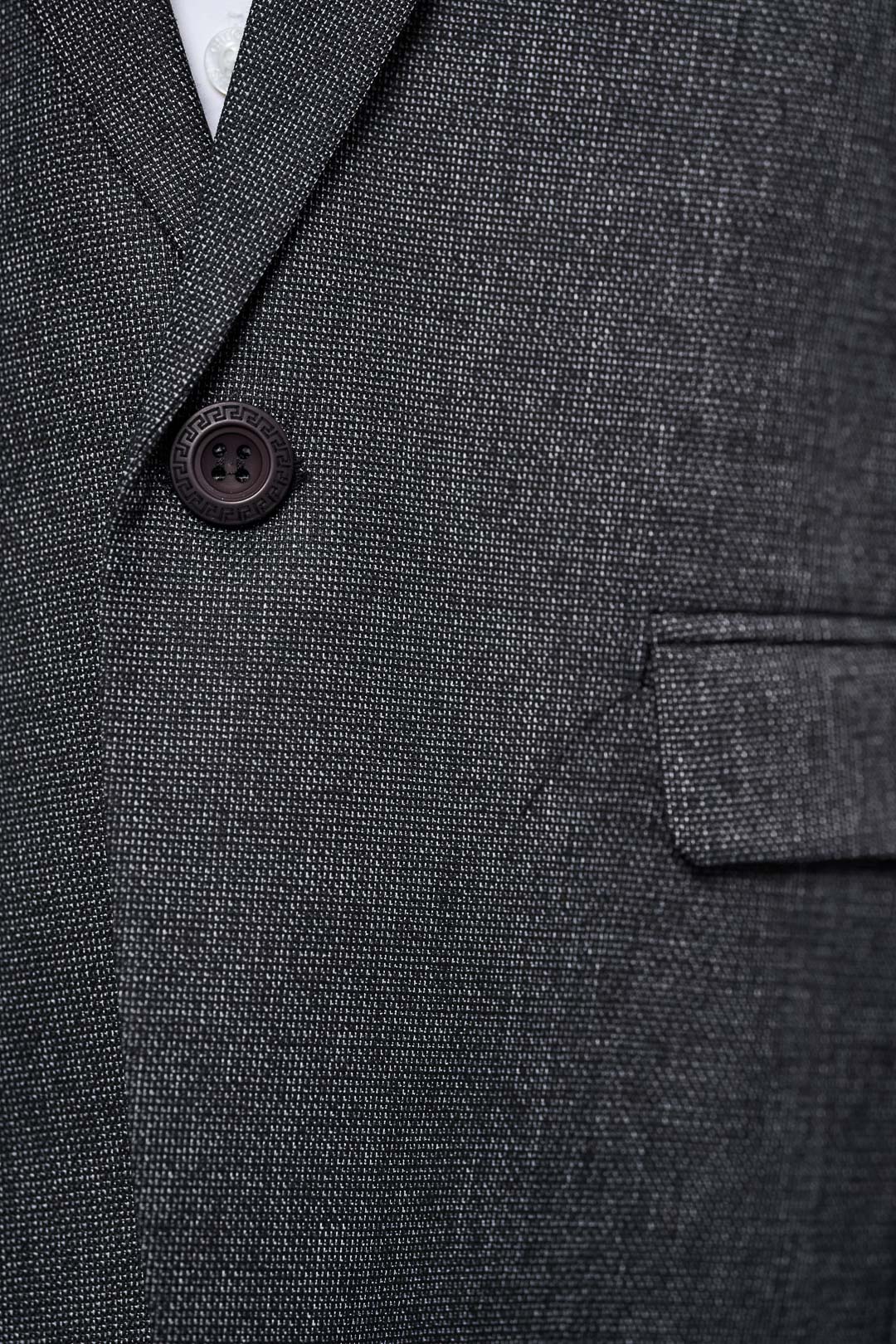Textured Gray Plain Suit