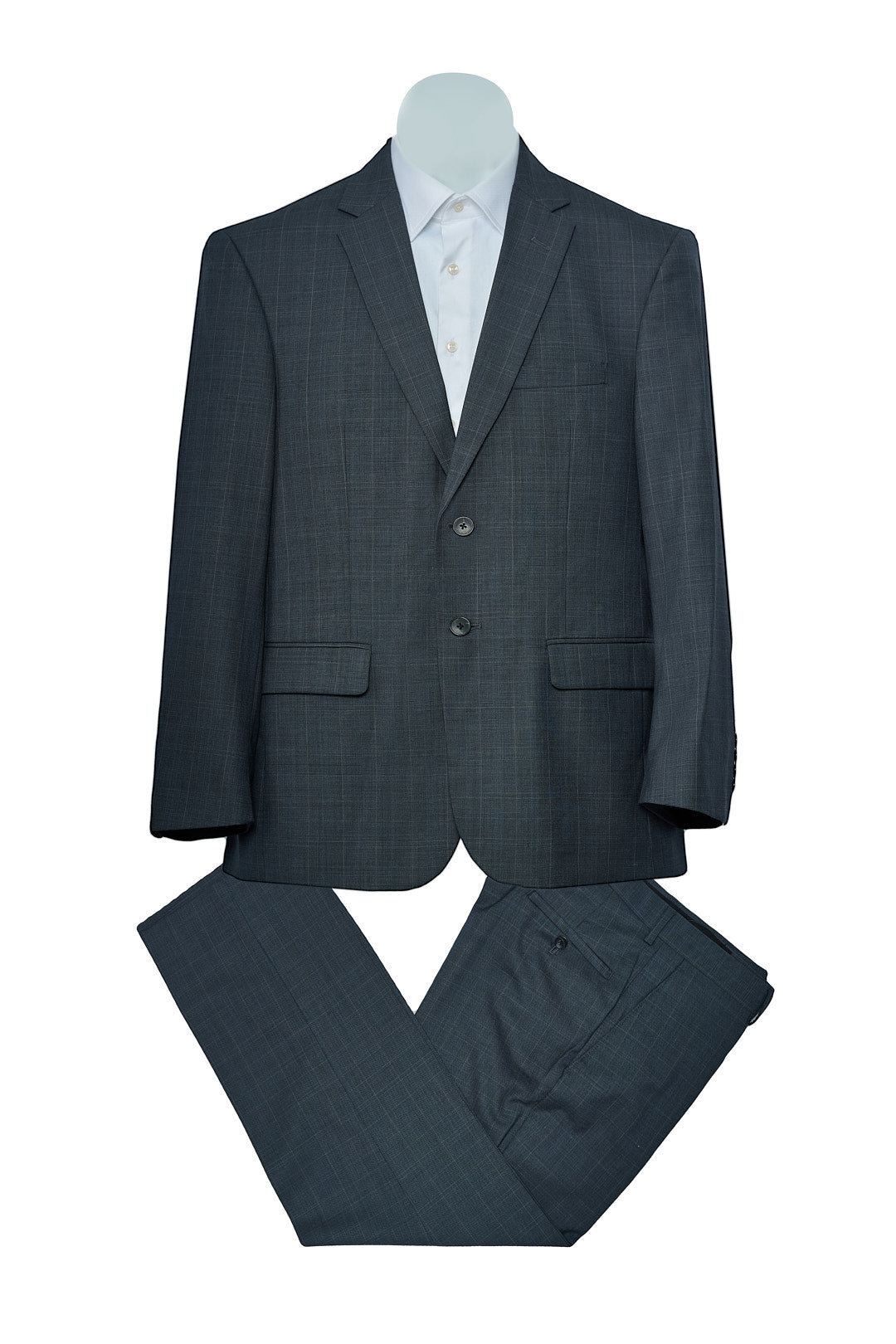 Gray Squares Wool Suit