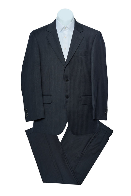 Dark Pinstripe Wool Suit