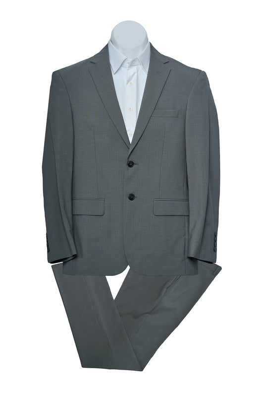 Black Button Gray Suit