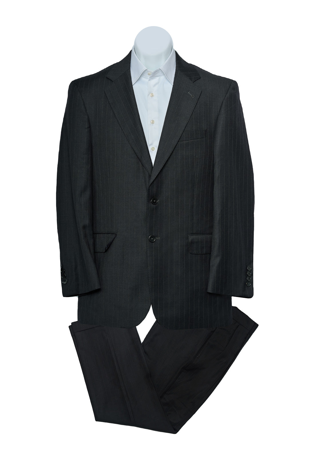 Gray Pinstripe Wool Suit