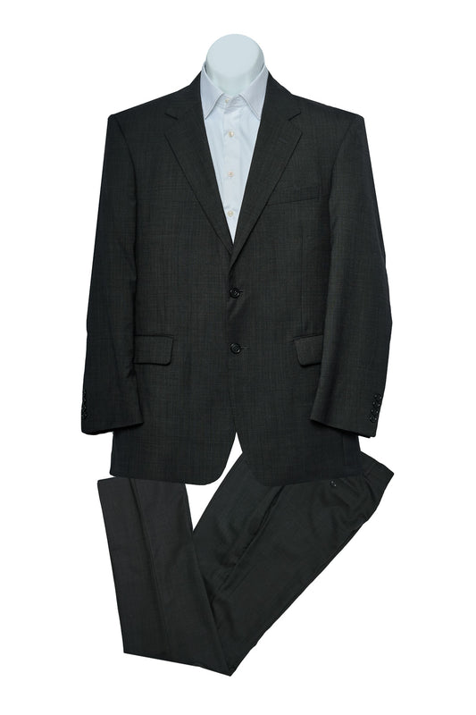 Textured Gray Wool Suit