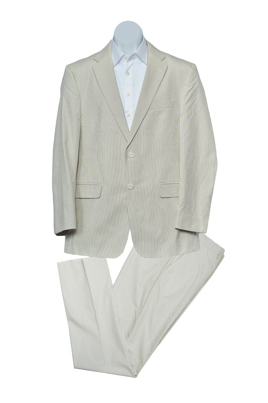 Pinstripe Beige Suit