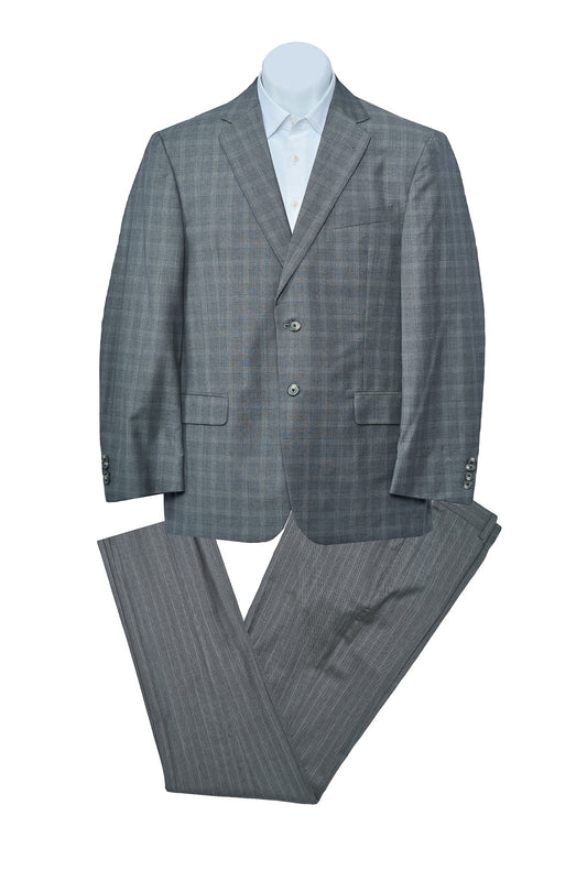 Gray Check Wool Suit