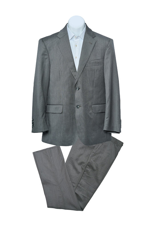 Gray Pinstripe Wool Suit