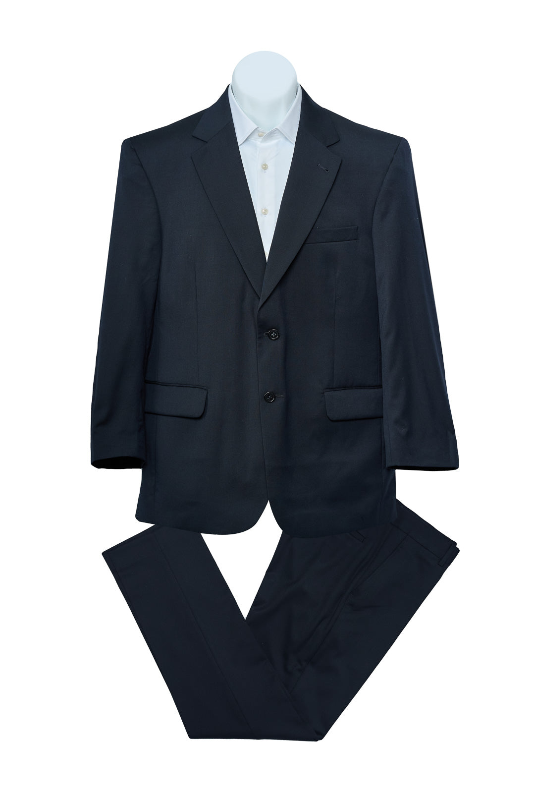 Navy Blue Classic Wool Suit