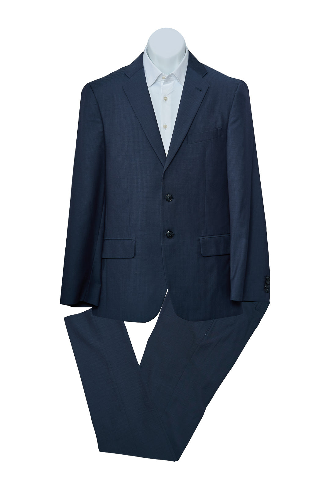 Navy Blue Plain Wool Suit