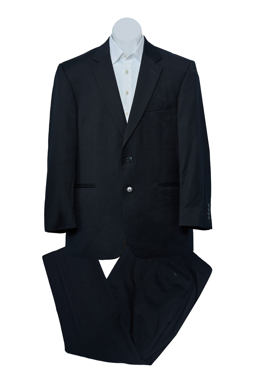 Plain Black Wool Suit
